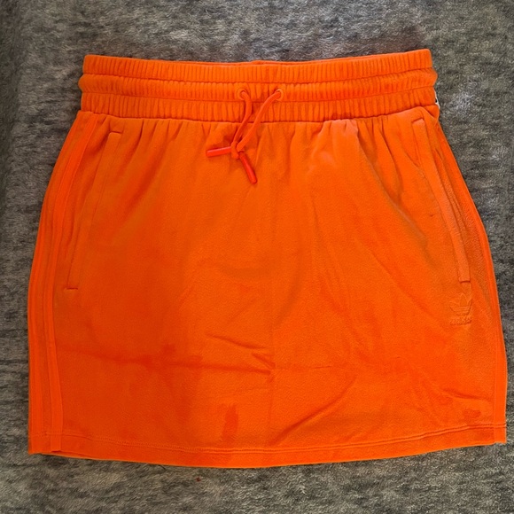 Adidas Neon Orange Terry Cloth Skirt - Picture 2 of 7